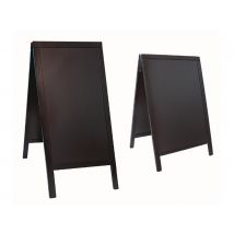 Stop Trottoir En Pin 89x56,5x6,5 Cm Noir-woody-securit - Manutan Collectivités