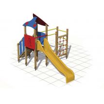 Structure De Jeu La Tourelle 2/8 Ans Fixation Platines - Manutan Collectivités