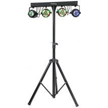 Support Lumières Djlight60 : 2 Projecteurs Par + 2 Moon Flower À Led - Ibiza - Manutan Collectivités