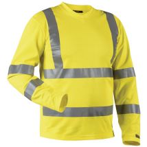 T-shirt Manches Longues Haute Visibilité Col V Taille S - Manutan Collectivités