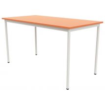 Table 4 Pieds Droits 200 X 80 Cm T5 Stratifié Orange/alu 9006 - Manutan Collectivités
