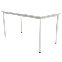 Table 4 Pieds Droits 80 X 80 Cm T5 Stratifié Blanc/alu 9006 - Manutan Collectivités