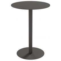 Table Cross Ronde Ø 80 Cm Hauteur 110 Cm Plateau Noir Piètement Noir - Manutan Collectivités