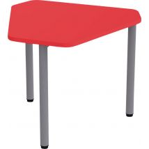 Table Géométra Trapèze 45° 65,5x61 Cm Mélaminé T3 Rouge - Manutan Collectivités