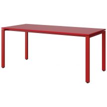 Table Malibu 180 X 80 Cm T6 - 4p Soudés - Stratifié Abs - Rouge/rouge - Manutan Collectivités