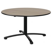Table Malibu Ø 120 Cm T4 - Pc - Stra Antibr Surm - Chêne Bardolino/noir - Noir - Manutan Collectivités