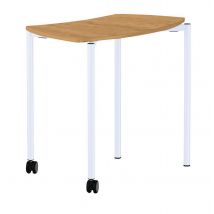 Table Shift+ Mélaminé Convexe T5 - 4 Pieds - Hêtre - Bleu Clair - Manutan Collectivités