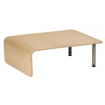 Table Basse Pok 74 X 61 X 25 Cm Hêtre/gris Alu - Manutan Collectivités