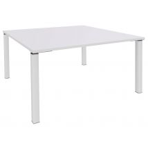 Table Carrée Lounge 140x140 Cm Blanc/blanc - Manutan Collectivités