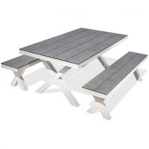Table De Jardin Annecy 175x100cm Blanche - Manutan Collectivités