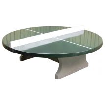 Table De Tennis De Table Béton Ronde - Vert - Manutan Collectivités