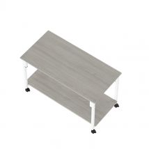 Table Desserte Mobile Edna 120 X 60 Cm Chêne Gris/blanc - Manutan Collectivités