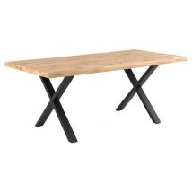 Table Fixe Corine L. 200 Cm Chêne/noir - Manutan Collectivités