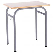 Table Fixe Romane 70 X 50 Cm Chants Alaisés - T3 - Piétement Gris Alu - Manutan Collectivités