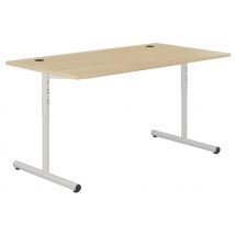 Table Info Hubbe 150x80 Cm Réglable T3 À T6 Stra Chants Polypro - Hêtre/gris - Manutan Collectivités