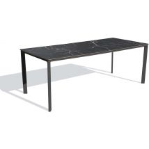 Table Jardin Meet 200x90cm Laqué Marbre Noir - Manutan Collectivités