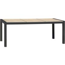 Table Jardin Venise 195x90cm Aluminium+céramique Gris Anthracite - Manutan Collectivités