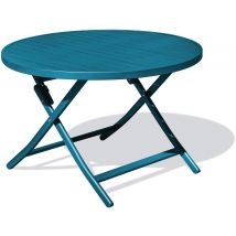 Table Jardin Pliante Marius Ø110cm Bleu Canard - Manutan Collectivités