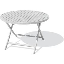 Table Jardin Pliante Marius Ø110cm Gris - Manutan Collectivités