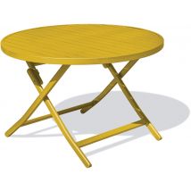 Table Jardin Pliante Marius Ø110cm Moutarde - Manutan Collectivités