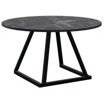 Table Lounge D80 Cm,aluminium, Noir, Mélamine Marble Grey - Manutan Collectivités