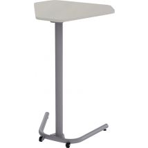 Table Mobile Rabattable Trapèze 60° Nomade Mélaminé H105 Cm Gris - Manutan Collectivités