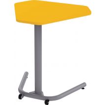 Table Mobile Rabattable Trapèze 60° Nomade Mélaminé T5 Jaune - Manutan Collectivités