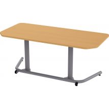 Table Mobile Nomade Rectangulaire 130x60 Cm Mélaminé T1 Hêtre - Manutan Collectivités