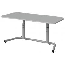 Table Mobile Nomade Rectangulaire 130x60 Cm Stratifié T1 À 4 Gris - Manutan Collectivités