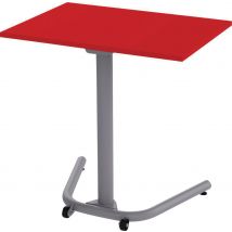 Table Mobile Nomade Rectangulaire 70x50 Cm Stratifié T4 Rouge - Manutan Collectivités