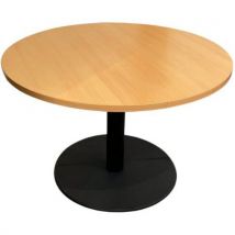 Table Reconditionnée Ronde - Plateau Bois - 110 Cm - Manutan Collectivités