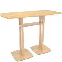 Table Réunion Haute Woody 4 Personnes Plateau Blanc - Manutan Collectivités