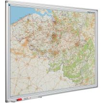 Tableau Softline Avec Carte Cadre Belgique (code Postal) - Smit Visual - Manutan Collectivités