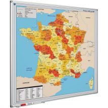 Tableau Softline Avec Carte Cadre France (code Postal) - Smit Visual - Manutan Collectivités