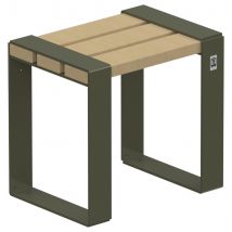Tabouret Forézien Bois Naturel Acier Gris 7012 - Manutan Collectivités