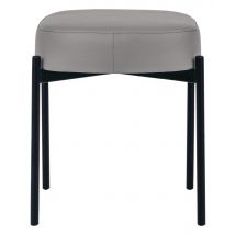 Tabouret Oblong Gaia Pied Noir Simili Cuir Gris Souris - Manutan Collectivités