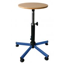 Tabouret Réglable De 52 À 70 Cm - Sur Patins - Bleu - Manutan Collectivités