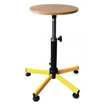 Tabouret Réglable De 52 À 70 Cm - Sur Patins - Jaune - Manutan Collectivités