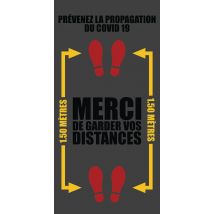 Tapis ''gardez Vos Distances'' - 120 Cm X 240 Cm - Manutan Collectivités