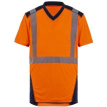 Tee Shirt Bali Manches Courtes Orange/marine S - Manutan Collectivités