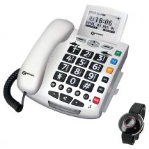 Téléphone Filaire Serenities Avec Télécommande D'appel D'urgence Sos Geemarc - Manutan Collectivités