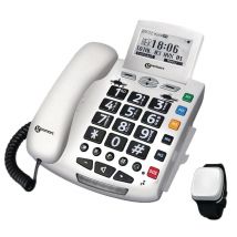 Téléphone Filaire Multifonction Avec Bracelet Alarme Avec Détection De Chute - Geemarc - Manutan Collectivités