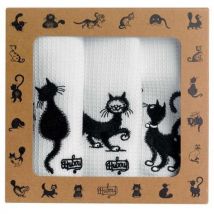 Torchons Dubout Les Chats Brodé- 40x60 Cm - Lot De 18 - Manutan Collectivités