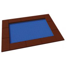 Trampoline Orta 150 X 200 Cm - Bleu 5005/rouge - Manutan Collectivités