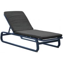 Transat Antonino Réglable - Bleu Coussin Gris - Manutan Collectivités