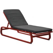 Transat Antonino Réglable - Rouge Coussin Gris - Manutan Collectivités