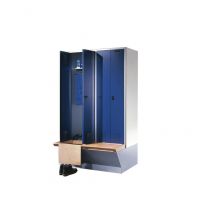 Vestiaire Mono Grande Larg Sur Boîte De Rangt - 2 Personnes Portes Grises - Manutan Collectivités
