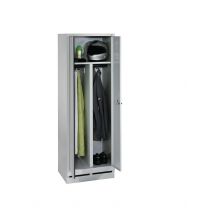 Vestiaire Mono Grande Largeur Sur Boîte Rangement - 1 Pers. Portes Grises - Manutan Collectivités