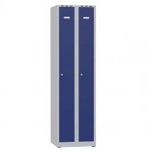 Vestiaire Soudé Tom, 2 Colonnes Avec Serrure - Bleu - Manutan Collectivités