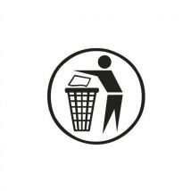 Sticker Clean Man - Zwart, - Schake
